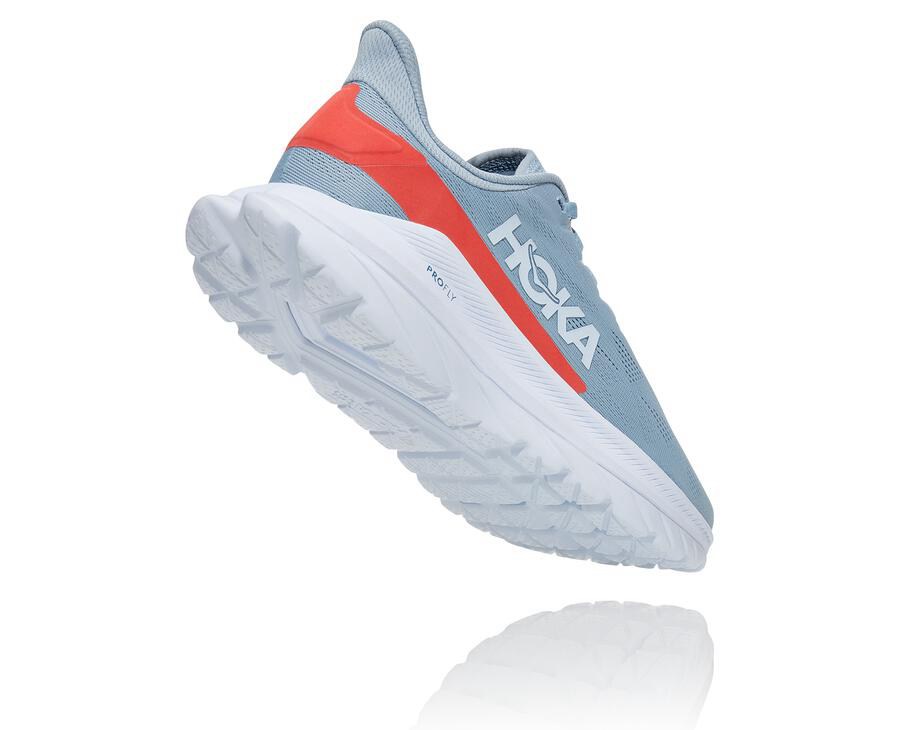 Hoka One One Running Shoes Womens Blue/White - Mach 4 - 06182HZNR